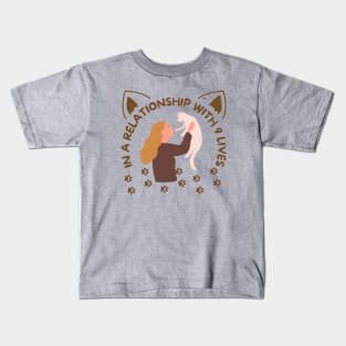 Cat lover-9 lives Kids T-Shirt